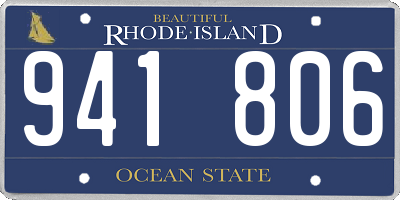 RI license plate 941806