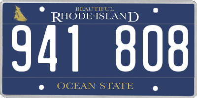 RI license plate 941808