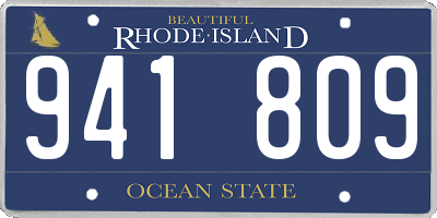 RI license plate 941809