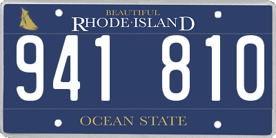 RI license plate 941810