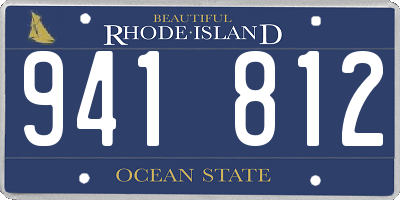 RI license plate 941812
