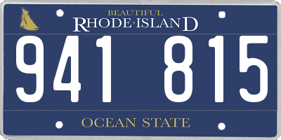 RI license plate 941815