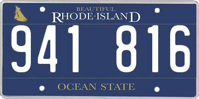 RI license plate 941816