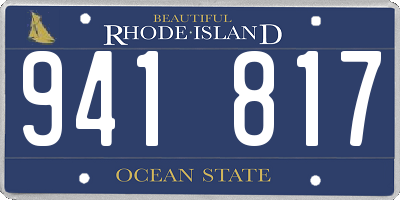 RI license plate 941817