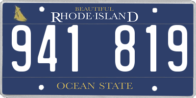 RI license plate 941819
