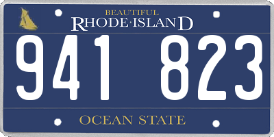RI license plate 941823