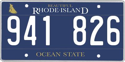 RI license plate 941826