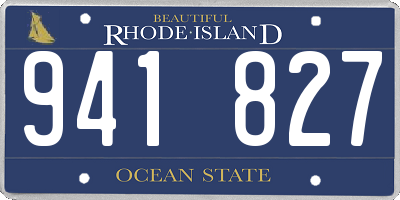 RI license plate 941827