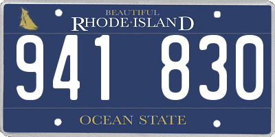 RI license plate 941830