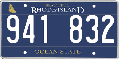 RI license plate 941832