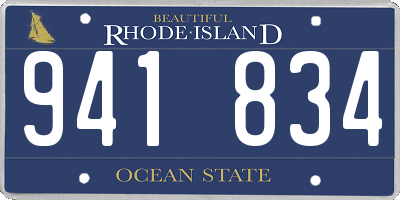 RI license plate 941834