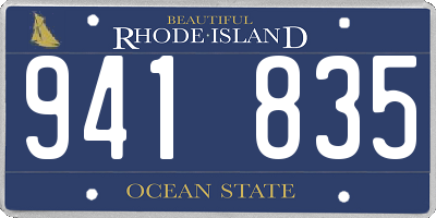 RI license plate 941835