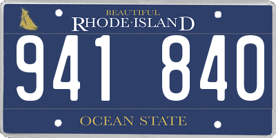RI license plate 941840