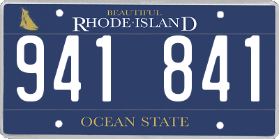 RI license plate 941841