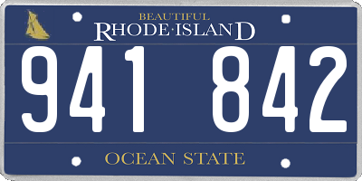 RI license plate 941842