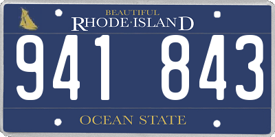 RI license plate 941843