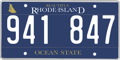 RI license plate 941847