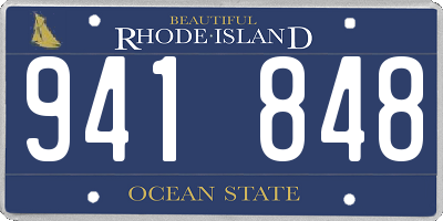 RI license plate 941848