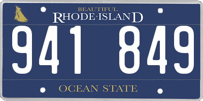 RI license plate 941849