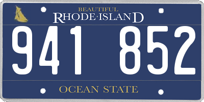 RI license plate 941852