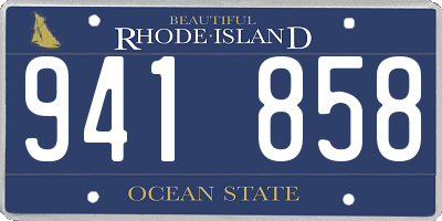 RI license plate 941858