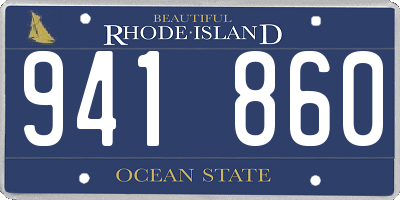 RI license plate 941860