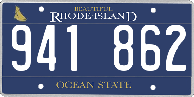 RI license plate 941862