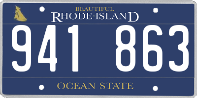RI license plate 941863