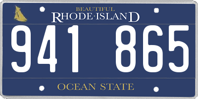 RI license plate 941865