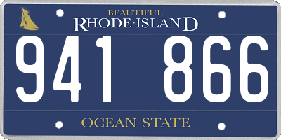 RI license plate 941866