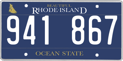 RI license plate 941867