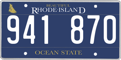 RI license plate 941870