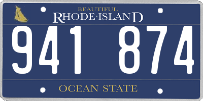 RI license plate 941874