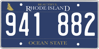 RI license plate 941882