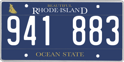RI license plate 941883