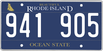 RI license plate 941905