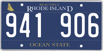 RI license plate 941906