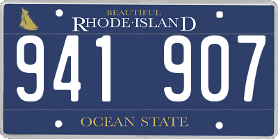 RI license plate 941907