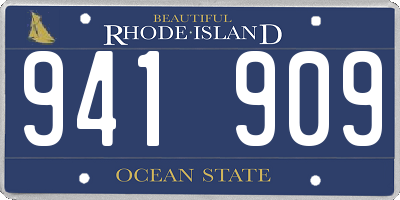 RI license plate 941909