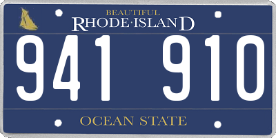RI license plate 941910