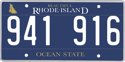 RI license plate 941916