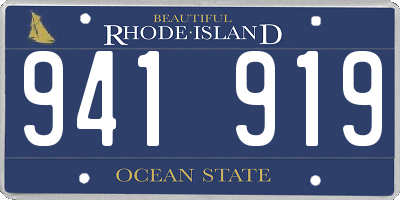 RI license plate 941919