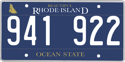 RI license plate 941922