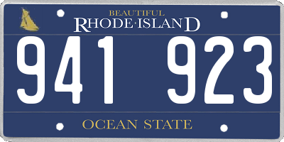 RI license plate 941923