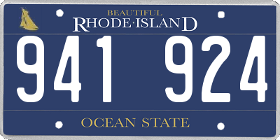 RI license plate 941924