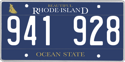 RI license plate 941928