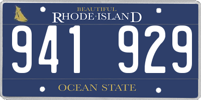 RI license plate 941929