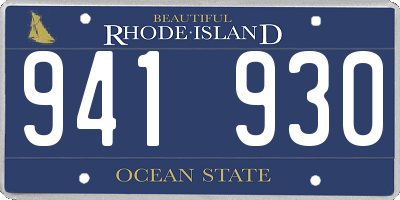 RI license plate 941930