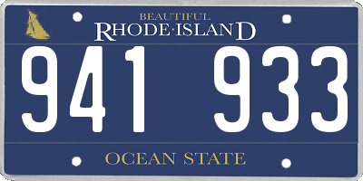 RI license plate 941933