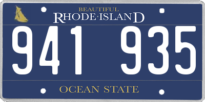 RI license plate 941935
